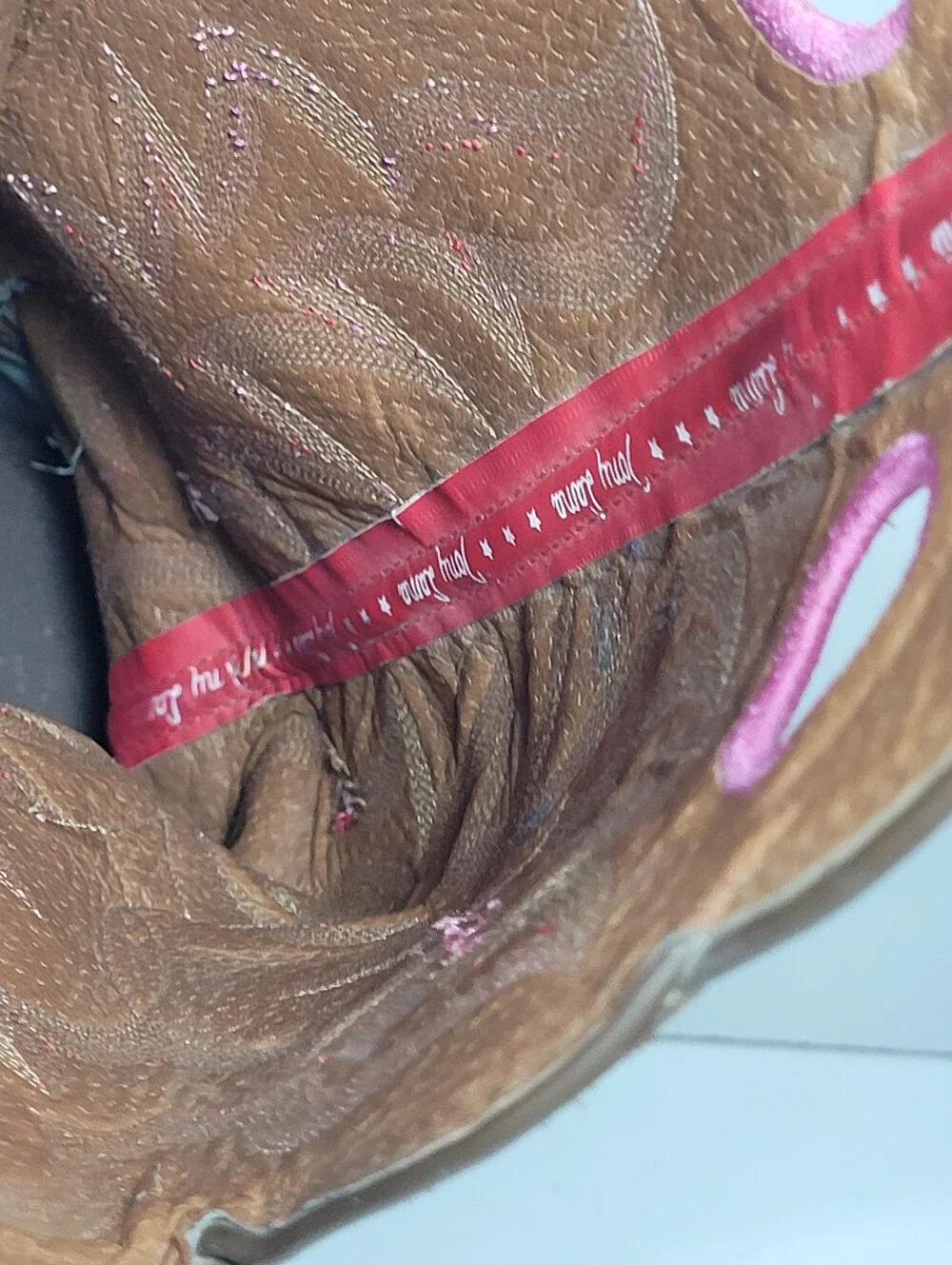 Tony Lama Women’s Tall Buckaroo Cowboy Boots Size 8.5 B Brown Pink RR2008L 16